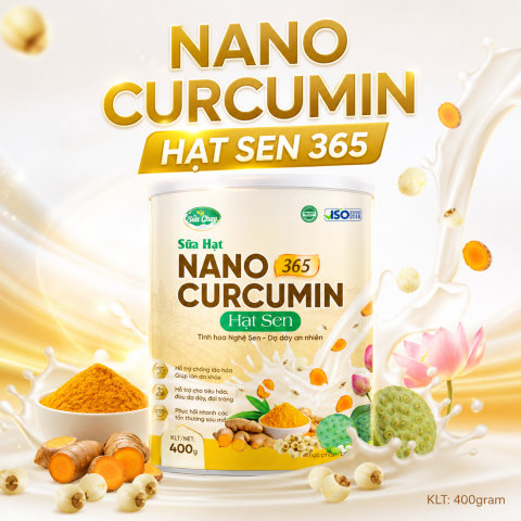 Sữa Nano Curcumin Hạt Sen 365 - 400g